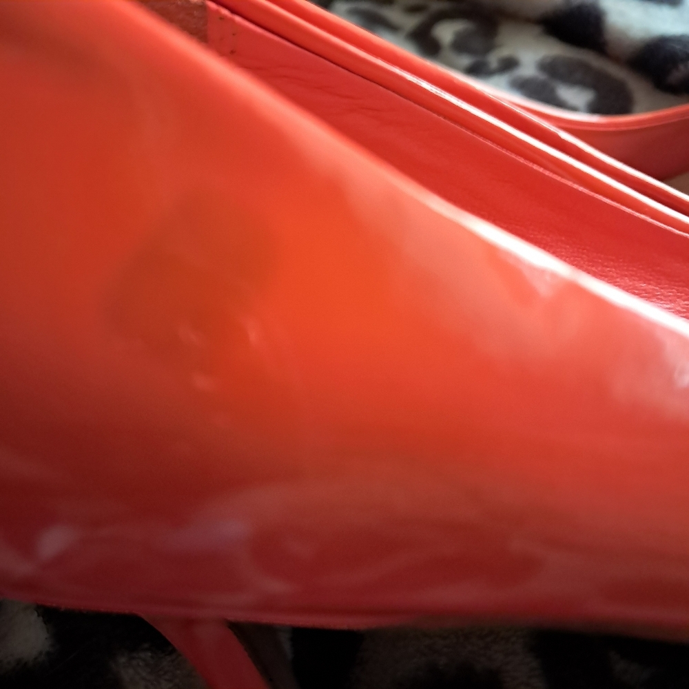 Coach Nala Bright Coral Patent Leather Pump Size 9 - Picture 8 of 11